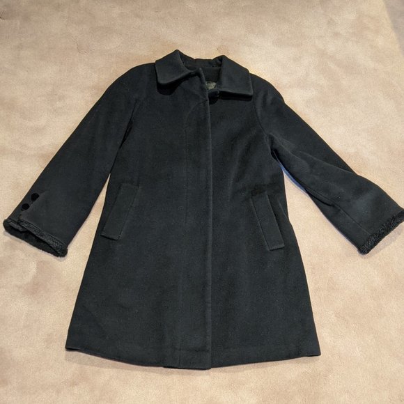 Jones New York Winter Wool Angora Collared Buttoned Swing Coat Size 8 - Picture 4 of 17